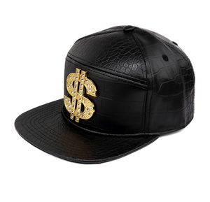 PU Deri Şapka Hip Hop Caps Timsah Tahıl Snapback Kap Golden E Logosu Moda Elmas Beyzbol Erkekler Kadınlar Için Hiphop Şapkalar Spor Casquette