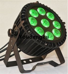 8 peças de discoteca dj decorativo 9x10 w rgbw 4em1 par pode led mini iluminação de palco à prova d 'água quad par ao ar livre dispositivo elétrico