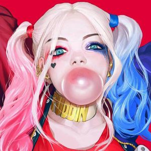 Film Harley Quinn İntihar Kadro Cosplay Peruk Cadılar Bayramı Peruk Parti Sahne Karnaval Kadınlar / Kızlar Saç Cadılar Bayramı Peruk Kadınlar için Sentetik Peruk