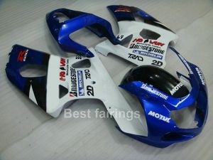 SUGUKI GSXR600 GSXR750 2001 2002 2003 için 7 vites kaplama kiti mavi beyaz siyah GSXR 600 750 01 02 03 fairings FG55