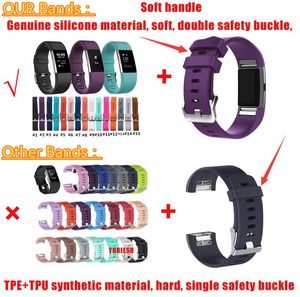 Menor preço Para Fitbit Charge 2 Freqüência Cardíaca Pulseira Inteligente Pulseira Wearable Belt Strap Para Fitbit Carga 2 Banda De Substituição De Silicone