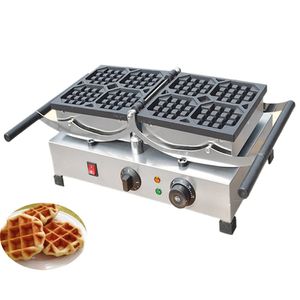 Qihang_top Paslanmaz Çelik Ticari Endüstriyel Belçika Dönen Waffle makinesi / Satılık Elektrikli Döner Waffle Yapma Makinesi