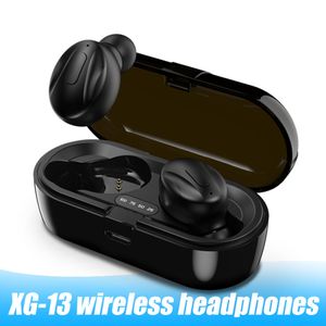XG-13 TWS Bluetooth 5.0 Kablosuz Kulaklıklar Kulak İçi Kulaklıklar Gürültü Azaltma Spor Kulakları Android iOS akıllı telefon için perakende kutusunda