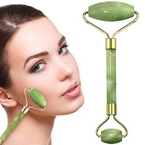 Джейд Ролик для ролика Face Beauty, чтобы улучшить внешний вид вашей кожи Real 100% Natural Jade Stone Kit для лица шеи