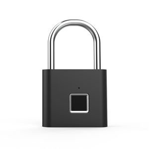 Fingerprint ID Keyless Bloqueio de porta inteligente cadeado rápido Desbloquear Liga de zinco Metal auto Desenvolver Chip Bloqueio USB Recarregável Multipurpose Segurança