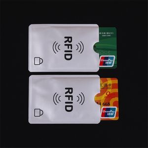6000 Pieces Anti Rfid Wallet Blocking Reader Lock Bank Card Holder Id Bank Card Case Protection Metal Credit Card Holder Aluminium
