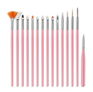 Новые Nail Art Brush Набор кистей для декорирования Инструменты 15шт. Белая ручка для рисования ручкой для накладных ногтей