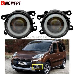 2pcs pair (Left+Right) Angel Eye LED fog light For Peugeot 107 207 307 3008 407 607 301 308 408 2008 4007 4008 5008