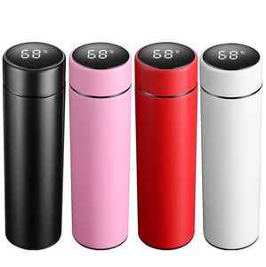 500ML Smart Water Bottle Tumblers LED Temperature Display Cup Stainless Steel Vacuum Insulated Cups Leak Proof Vacuum Mug kettle GGA3347