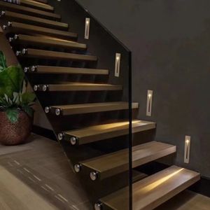 Gömme 3W LED merdiven dikdörtgen merdiven lambası ac85-265v kapalı ledler duvar aplik aydınlatma merdivenleri adım merdiven koridoru merdiven lambaları lambalar
