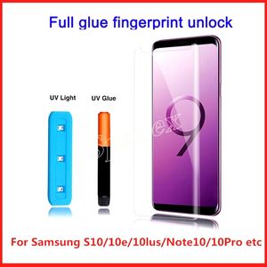 Fabrika Toptan Full UV Sıvı Tutkal 3D Samsung Galaxy S10 S9 Plus S8 Not 10