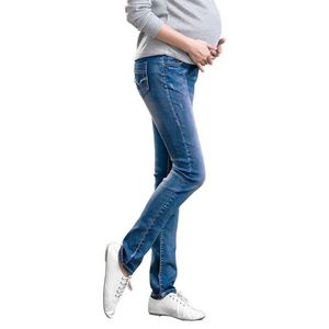 Spring Jeans Maternity bottoms Pants For Pregnant Women Clothes High Waist Skinny Denim Pencil Trousers Abdominal Pregnancy