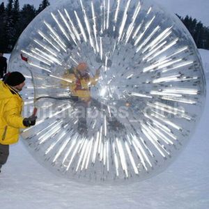 Новый дизайн надувной света Zorb мяч 2,5 м диамал человеческий размер хомяка шарика прозрачный ПВХ трава мяч / снежный шар со светом