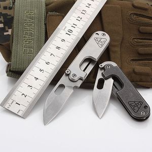 Maket Bıçakları Paslanmaz Çelik 8CR13MOV Katlanır Blade Pocket Knife Taşınabilir Mini Anahtarlık Bıçaklar EDC Survival Dişli