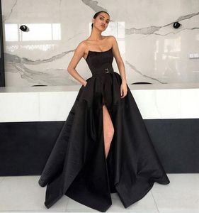 2020 Arapça Ucuz Denizkızı Gelinlik Modelleri Uzun Zarif akşam Örgün Elbise kokteyl elbise Abendkleider Yüksek Yarık