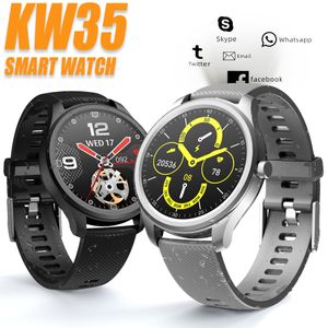 KW35 Smart Watch Носимые устройства Устройства SmartWatch Артериальное давление Фитнес-трекер IP68 Водонепроницаемый Водонепроницаемый Сообщение Монитор Напоминание Посмотреть