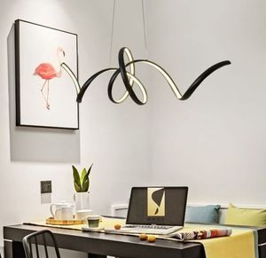 Schwarz/Weiß Moderne LED Pendelleuchten Wohnzimmer Esszimmer Küche Aluminium Hängelampe Industrielampe Pendelleuchten Licht Beleuchtungskörper MYY