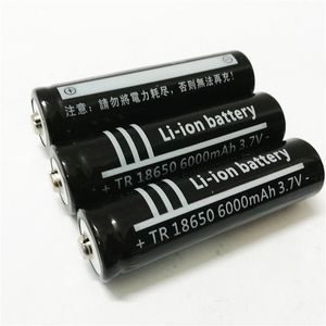 Li-Ion Black 18650 6000 мАч литийная аккумуляторная батарея для мощного света, питания, электроника или светодиодного фонарика.