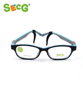 SECG Optical Children Glasses Frame TR90 Silicone Glasses Children Flexible Protective Kids Glasses Diopter Eyeglasses Rubber