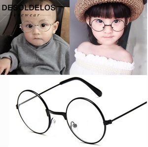 Round Spectacles Glasses Frames Eyewear Kids With Clear Lens Myopia Optical Transparent Glasses For Children Boys Girls