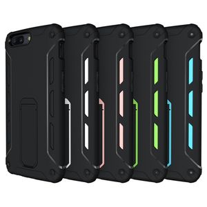 Çift Katmanlı Sağlam Darbeye Dayanıklı Bırak Dayanıklı Sert Arka Kapak Kickstand Koruyucu Kılıf One Plus 5