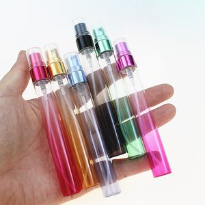 10ml Gradyan Renkler Doldurulabilir Püskürtme Şişeler Mini Cam Atomizer Boş Parfüm Şişesi Numune Kapları F3059
