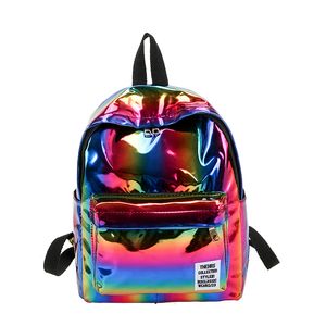 Backpack Women Large Capacity Fashion Simple School Backpack Girl New Woman Rainbow Student Shoulder Travel Bag