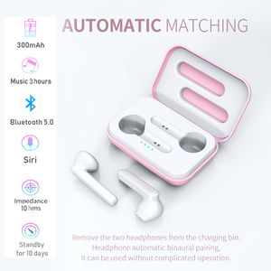Fashion Best TWS Touch Touch Bluetooth Наушники Спорт Беспроводные наушники Спортивные наушники с зарядной коробкой Поддержка Siri Mic для телефона
