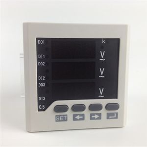 Freeshipping 3 fazlı Panel montajı AC Gerilim ölçer, 0-450V, 220V güç kaynağı V metre, Dijital LED ekran V metre