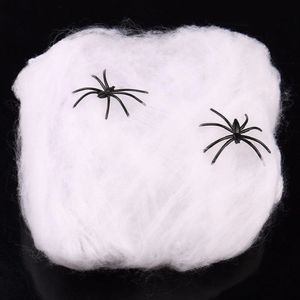 Halloween Spider Web Scary Party Scene Props Stretchy Cobweb Home Bar Decoration