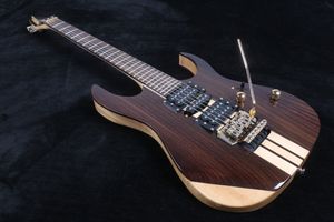 Nadir 6 dizeleri Katı Gülağacı Vücut Gitar Gövde Elektrogitarlar Floyd Rose Köprüsü Tremolo Kilit Strings Nut Yeni Thru Tek parça Vücut Boyun