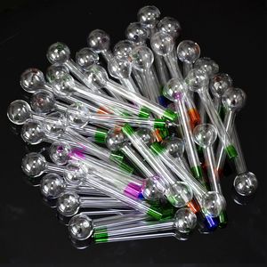 Colorful Glass Pipe Pyrex Glass Oil Burner Oil Nail Burning Jumbo Pipe Concentrate Pipes Thick Glass Oil Burner Clear Great Smoking Tubes