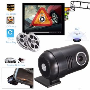 Freeshipping Full HD 1080P Mini Car DVR тире фотоаппарат автомобиль черный ящик G-сенсор видеомагнитофон ночного видения 160 градусов широкоугольный объектив