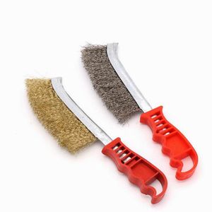 Grill Cleaner BBQ Grill Steel Wire Brush Cleaning Tools Grills Picnics Barbecue tools Random color