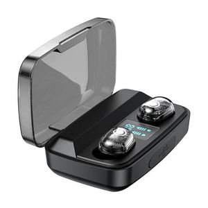 Новые наушники F9-5 TWS Bluetooth V5.0 Беспроводные наушники Mini Smart Touching Earbuds со светодиодным дисплеем 1200 мАч Power Bank Headset и MIC 50P
