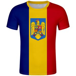 camisa ROMÉNIA t diy número gratuito costume nome fez T-shirt da bandeira da nação ro romana país romena roupas impressão faculdade foto