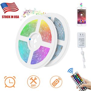 Kaliteli Led Işık RGB 5M 5050 SMD 150Led Su geçirmez IP65 + RF 44Key Kontrolör + Bluetooth APP 12V 5A Güç Kaynağı ile Kutusu Şeritleri