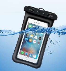 Evrensel Şamandıra Hava Yastığı Su Geçirmez Yüzme Çantası Cep Telefonu Kılıfı Kılıfı Kuru Kılıfı Dalış Sürüklenen Riving Trekking Çanta Iphone XS Max S10