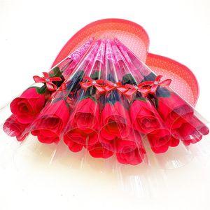Fiore di sapone a gambo singolo Regali di San Valentino Fiore di nozze Garofano artificiale Rosa Fiore di sapone San Valentino Fiori per la festa della mamma Regali