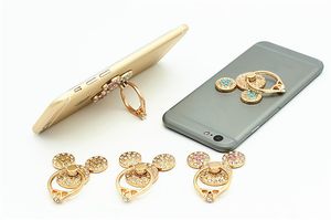 Yapay elmas Parmak Halkası sevimli cep telefonu tutucu iPhone için Zil Moda Karikatür Smartphone Halka Tutucu Stand