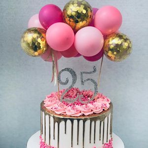 10pcs / lot 5inch Bulut Şekli Lateks Balon Kek Topper Zincir Balon Cupcake Topper Bebek Düğün Doğum Günü Partisi Dekorasyon Y200618