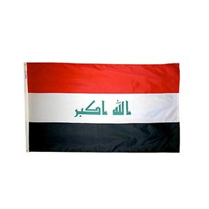 High Quality 3X5FT National Iraq Flag 100D Polyester Banner Printing 3' x5' 150x90cm Hanging Advertising Usage, Drop shipping