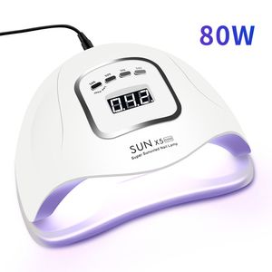 LED Nail Lamp for Manicure 80 54W Nail Dryer Machine UV Lamp For Curing UV Gel Nail Polish With Motion sensing LCD Display CY200512