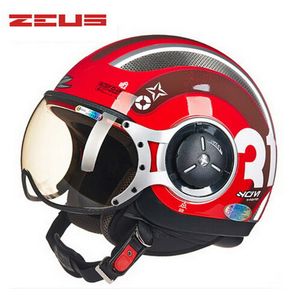 China Taiwan ZEUS Half Face motorcycle helmet motorcoss 218C motorbike electric bicycle scooter Safety helmets M L XL XXL
