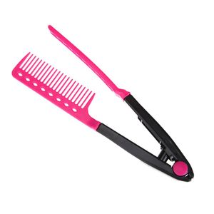 V Type Fashion Hair Comb Hair Straightener Combs DIY Salon Haircut Hairdressing Styling Tool Barber Anti-static Combs Brush