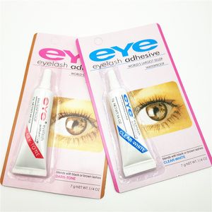 Eye Lash Glue Dark White Makeup Adhesive Waterproof False Eyelashes Adhesives Glue with packing Practical Eyelash Glue Free Shipping