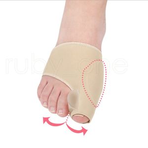 1 Çifti Ayak Bakım Kumaş Jel Ayak Şişi Pedler Koruyucular Kollu Shield Sürtünmesiz Büyük Ayak Eklem Tabanlık Hallux Valgus Düzeltici RRA2249