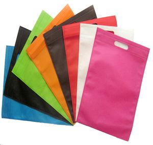 Sacos de compras 25 * 30 cm 300 peças de varejo reutilizável eco-amigável não tecido personalizado impresso