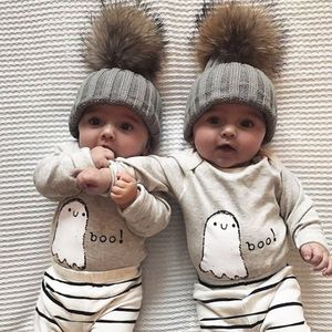 Yenidoğan Bebek Giyim Seti Mektup Romper Pantolon Cadılar Bayramı Kostüm Kıyafetler Ropa Recien Nacido Vetement Enfant Fille