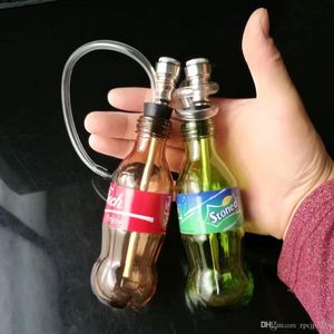 Yeni Sprite Cola Hookah Toptan Bongs Yağ Burun Boruları Su Boruları Cam Teçhizatlar Sigara